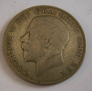 KING GEORGE V SILVER 1/2 CROWN 1922-KM #818.1a -FINE - Picture 1 of 3