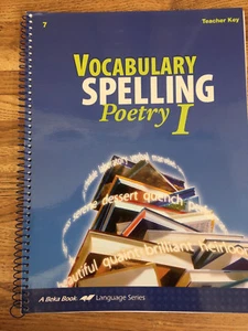 Abeka Vocabulary Spelling Poetry I Teacher Key - Imagen 1 de 1