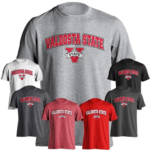 Valdosta State University VSU Blazers Arch Text with Logo Short Sleeve T-Shirt Cover