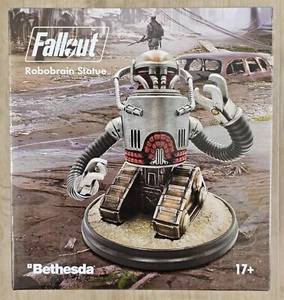 Fallout Robobrain Juego Estatua Figura Limitada 600 Versión Plateada Bethesda NUEVO - Imagen 1 de 5