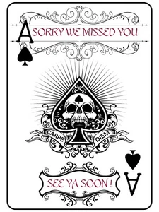 Secret Society Memento Mori Carpe Diem Grim Reaper 666 Notice invitation Card 13 - Picture 1 of 1