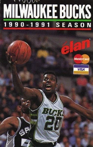 1990-91 MILWAUKEE BUCKS BASKETBALL POCKET SCHEDULE - Picture 1 of 1