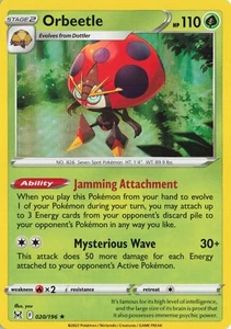 Pokemon TCG Lost Origin Orbeetle Holo Rare 020/186 EX/LP - Picture 1 of 2