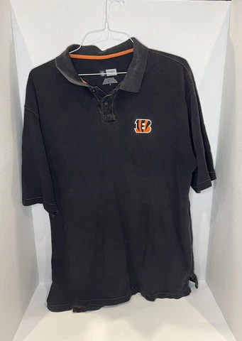Cincinnati Bengals Offical NFL Gear Vintage Short Sleeve Polo 2010 Black Size XL Cover