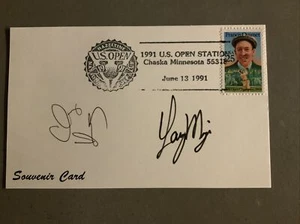 1991 US OPEN PGA GOLF TOURNAMENT LARRY MIZE AUTOGRAPH FIRST DAY COVER POSTCARD - Picture 1 of 2