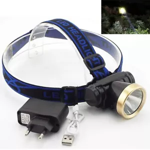 LED Headlamp Powerful Camping Headlight Flashlight Head Torch Light Rechargeable - Picture 1 of 12