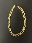 14k Gold Concave Anchor Chain Bracelet 9.5 Inches Italy 15.3 G Men's & Ladies
