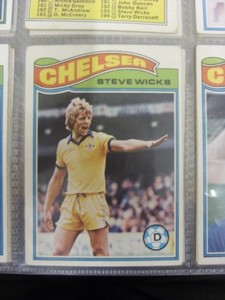 1978/1979 Chelsea - Card No.193) Steve Wicks  - Topps Chewing Gum Trade Card. Th