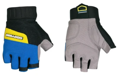 New OEM Sea-Doo Royal Blue Unisex Choppy Shorty Gloves, Size Medium - 4463330683 - Image 1 of 4
