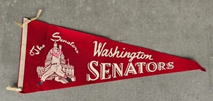 Pennant baseball vintage 1969 rosso con bianco Washington Senators 29" - Foto 1 di 3