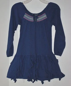 CHAPS Size 3T Blue Ruffles Smocked Long Sleeves Dress - Bild 1 von 2