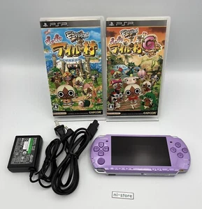 Sony PSP-3000 Console Violet Monster Hunter Limited Airou Village - Excellent - Picture 1 of 21