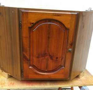 Mobile angolare cucina artigianale pino rosso cm 90x68x60 pensile mobiletto - Foto 1 di 7
