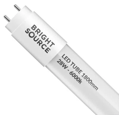 28W LED T8 Tube with LED Starter, G13, 6000K, 2800lm, 6ft - 237891 - Image 1 of 2