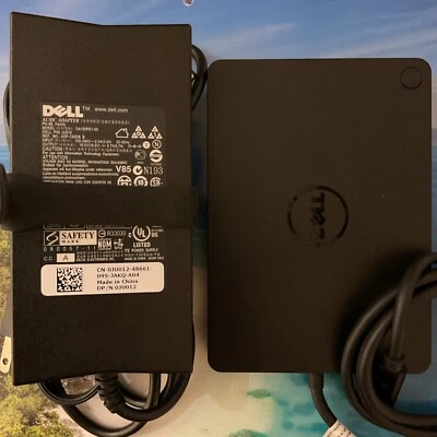 Estação de acoplamento GENUÍNA Dell WD15 K17A USB-C com adaptador CA DELL 130W GRÁTIS S/H - Imagem 1 de 4