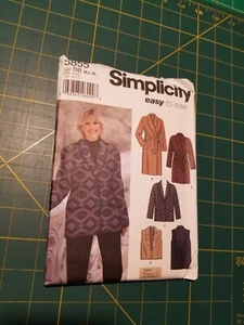 Simplicity easy to sew 5855 Coat, Jacket, and Vest 2 lengths - Picture 1 of 2