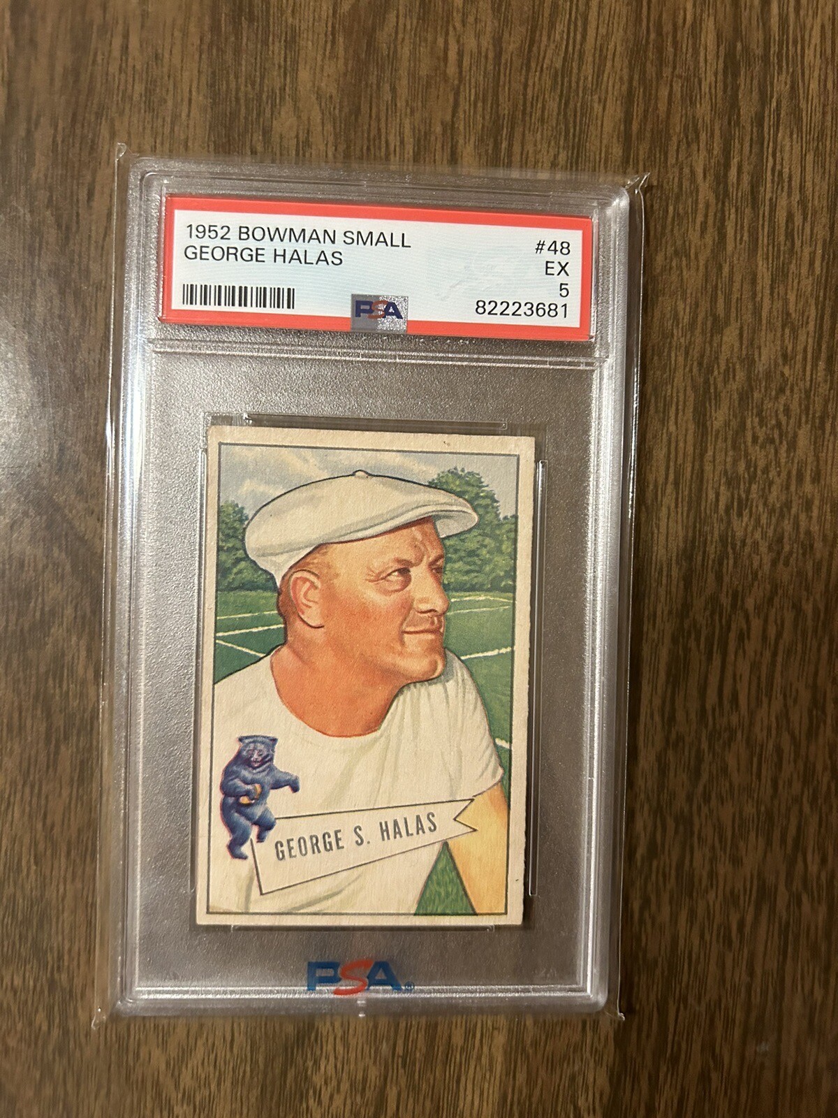 1952 Bowman Small George Halas #48 PSA 5 Rookie Card Papa Bear Bears