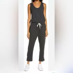 Zella Gwen Sleeveless Gray Knit Jumpsuit Size 1X - Picture 1 of 7