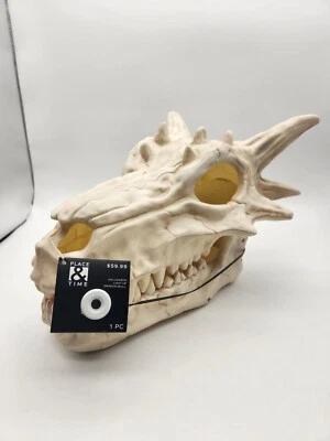 LARGE DRAGON SKULL Halloween Skeleton Decor Novelty Bone Spooky Decoration New - Image 1 of 4