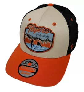 Zephyr NHL Philadelphia Flyers "Pond Hockey” Semi Curved Bill Mesh ADJ Hat NWT - Picture 1 of 6