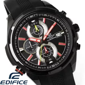 CASIO 3 HAND CHRONOGRAPGH EFR536PB-1A3 BLACK DIAL WATCH - Picture 1 of 1