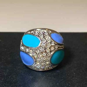 Multi Stone Silber Mode Türkis Ring Größe 8 - Bild 1 von 7