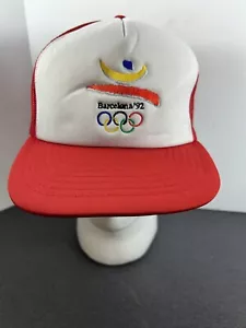 1992 Barcelona Red & White Olympic Hat - Dream Team Year- Snapback - Picture 1 of 6