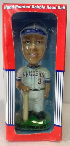 ALEX RODRIGUEZ Bobble Dobbles Hand Painted Bobble Head MLB Rangers Yankees NIB Cover