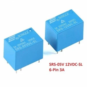 Blue DC Mini SONGLE Power Relays SRS-05V 12VDC-SL 6-Pin 3A 4100 Relays PCB - Picture 1 of 5