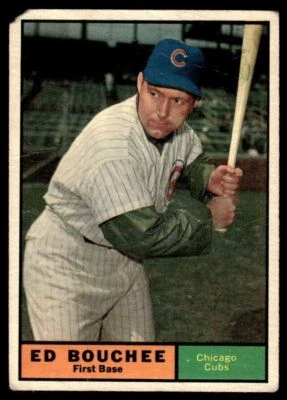 1961 Topps Baseball Card (Damaged) Ed Bouchee Chicago Cubs #196 - Image 1 of 2