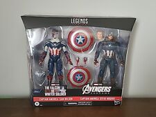 Marvel Legends Series Captain America 2-Pack Steve Rogers Sam Wilson Action...
