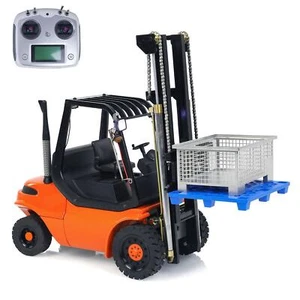 1:14 Hydraulic RC Forklift Wheeled Transfer Car 40DA3 Metal Construction Vehicle - Picture 1 of 12