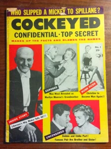 1955 COCKEYED MAGAZINE NO. 1 ~ Marylin Monroe, Mae West, Liberace, Jane Russell - Picture 1 of 11