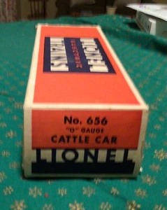 LIONEL CATTLE CAR BOX ONLY, No. 656, See All Photos - Picture 1 of 10