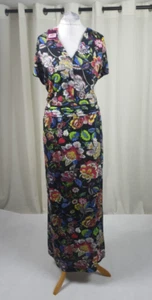 Joe Browns Black Floral Boho Dress Size 28 Uk CR054 DD 12 - Picture 1 of 8