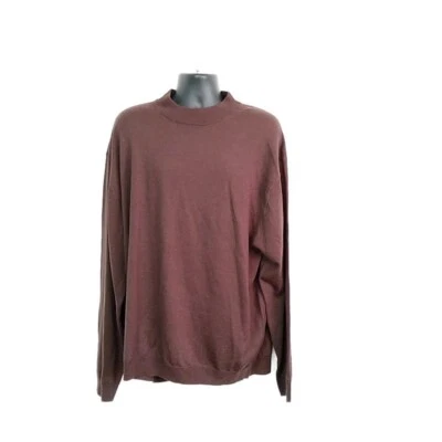 Linea Uomo Mens sz 4X Sweater Wool Blend Brown Pullover Long Sleeve - Image 1 of 3