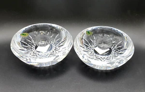 Two Waterford Crystal "Lismore" Round Votive- Candle Holder 6” Wide MINT - Picture 1 of 20