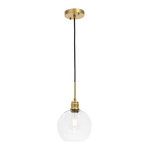 Living District Emett 1-Light Metal Pendant in Brass and Clear Glass Finish - Picture 1 of 3
