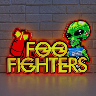 3D Printed Foo Fighters Pinball Topper LED Lightbox for Home Game Decor - Image 1 of 4