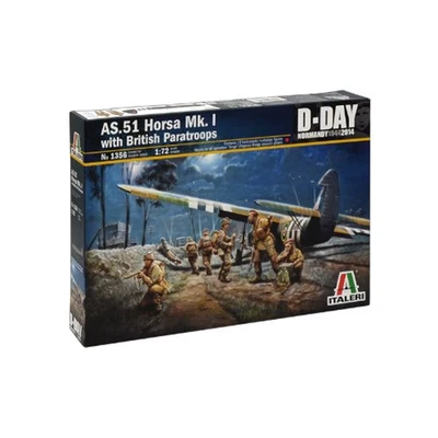 AS 51 HORSA MK.I WITH BRITISH PARATROOPERS KIT 1:72 Italeri Kit Aerei Modellino  - Immagine 1 di 4