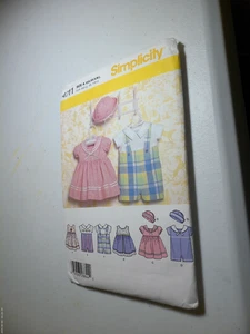 Simplicity 4711 Babies Dress Romper Hat Unisex Sewing Pattern Uncut XXS-L - Picture 1 of 1