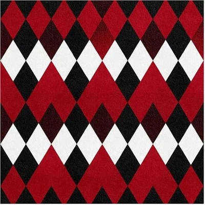  Azulejos de piso de vinilo pelar y pegar, 11.8"x11.8" 12x12 pulgadas 10 rojo negro Argyle Foto 1 de 4