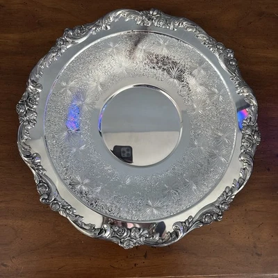 Plato Bandeja Plateado Redondo LUNT 11" Hermoso Antiguo De Colección  Foto 1 de 4