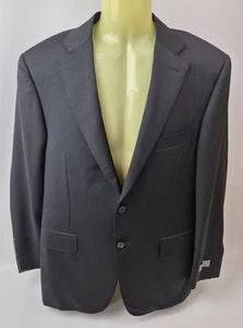 Canali Men's Solid Black Wool Sports Coat Jacket Blazer Size 48 C EU 38 US 13290 - Picture 1 of 7
