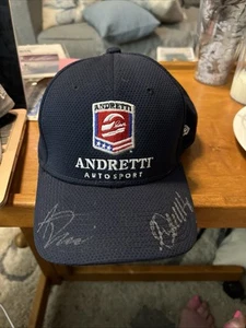 Autogramm Alexander Rossi & Marco Andretti, Andretti Autosport Mütze, Black Indy - Bild 1 von 5