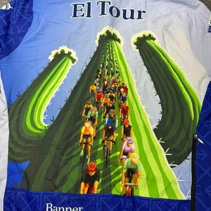 NEW Primal El Tour Tucson Cycling Jacket Mens Large Blue Wind Full Zip - Picture 1 of 24