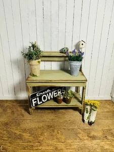 Maison de poupée miniature table de pot de fleurs 1:12 - Photo 1/5