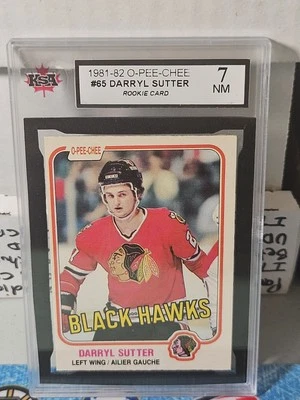 81-82 O-Pee-Chee Darryl Sutter Rookie KSA 7  🚨🚨🚨 Chicago Blackhawks  - Image 1 of 2