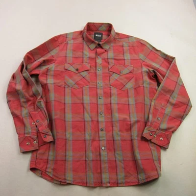 5.11 Mens Shirt Large Long Sleeve Pockets Snap Front Plaid Red Outdoors - Image 1 of 4