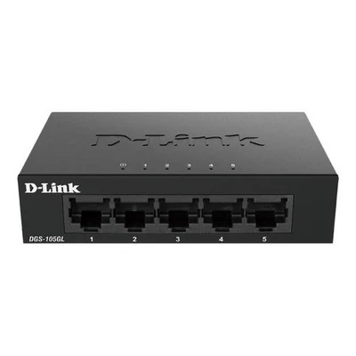 D-LINK SWITCH 5 PORTE GIGABIT UNMANAGED ETHERNET METAL HOUSING - Immagine 1 di 3
